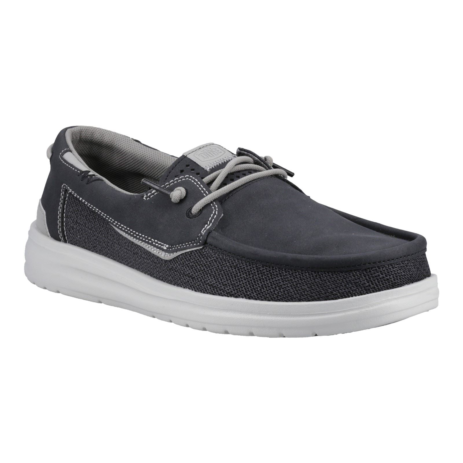 HEYDUDE Welsh Grip Classic Mesh Baumwollmischung Herrenschuhe In Schwarz/Sturmgrau