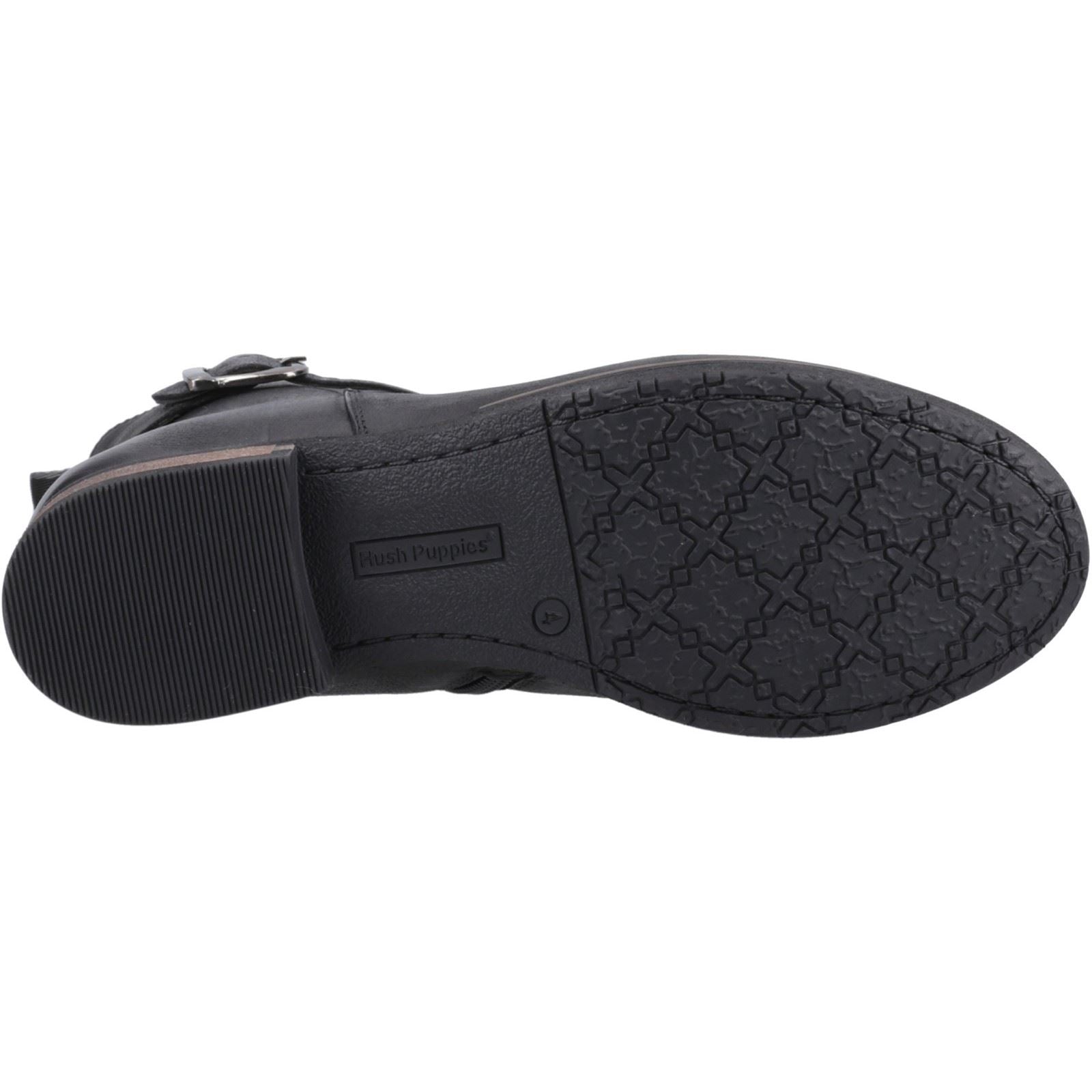 Hush Puppies Elise Damen Schwarze Farbe Lederstiefel