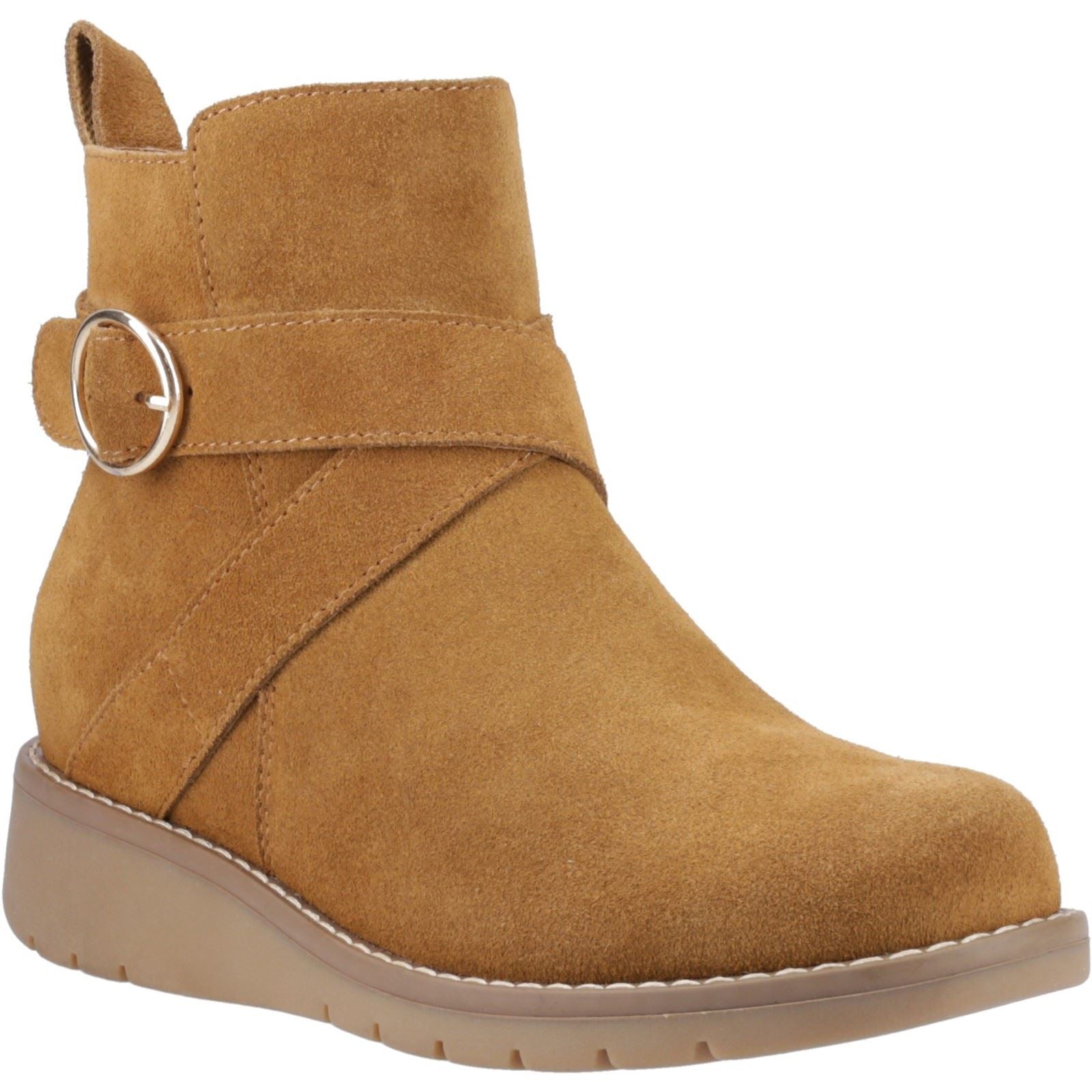 Hush Puppies Lyra Damen Wildleder Winter Stiefeletten in Braun