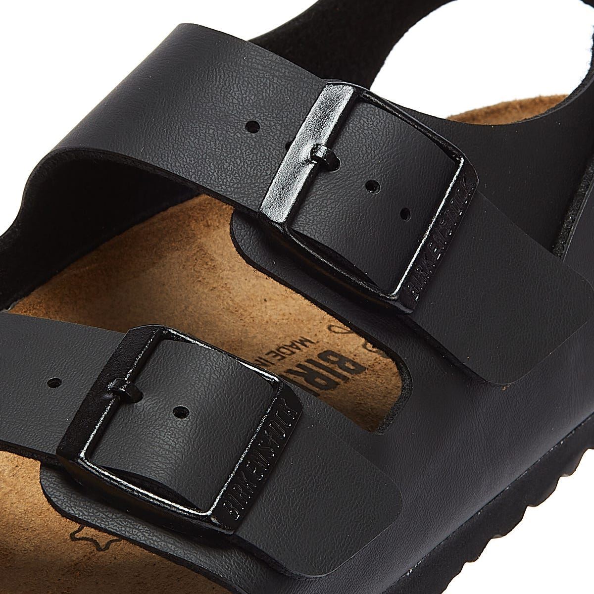 Birkenstock Milano Birko Flor Schwarze Sandalen