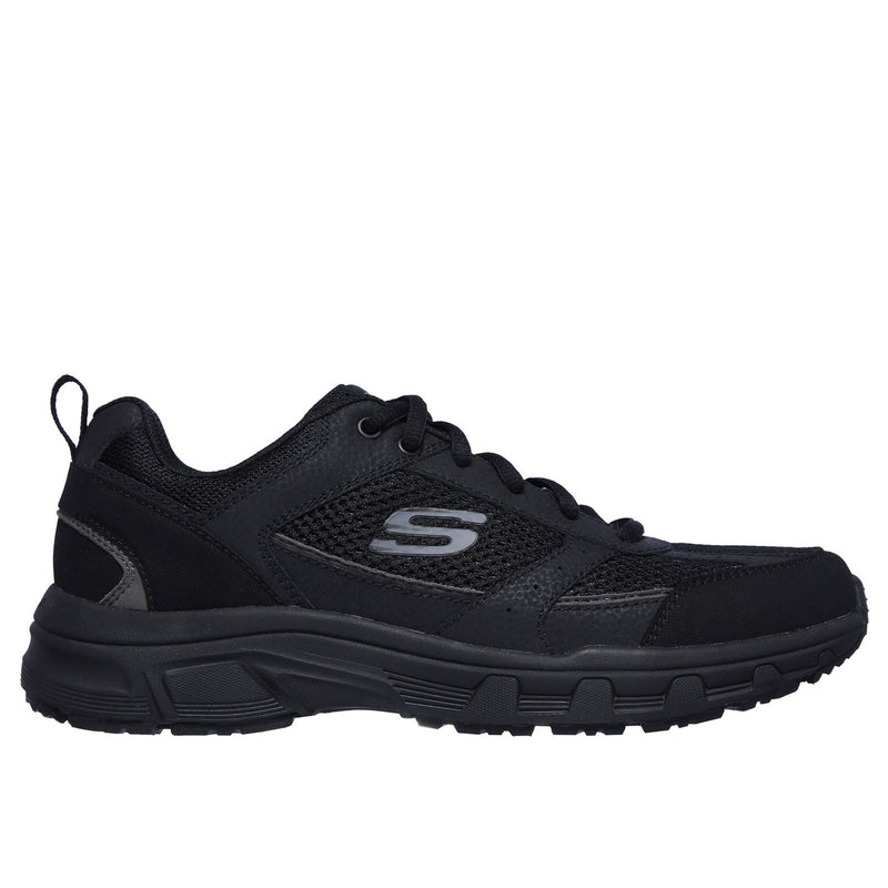 Skechers Oak Canyon Verketta Schwarze Farbe Ledersneaker Für Herren