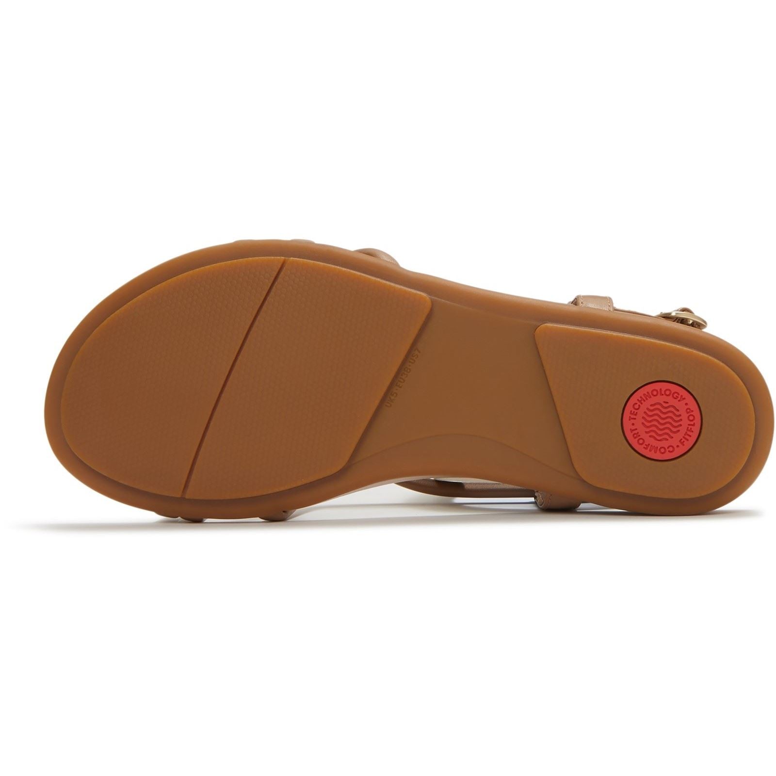 Fitflop Gracie Crystal Leder Damen Klassische Tan Sandalen