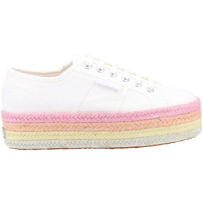Superga 2790 Multicolor Rope 100% Baumwolle Damen Weiß/Bonbonfarbene Multicolor-Turnschuhe