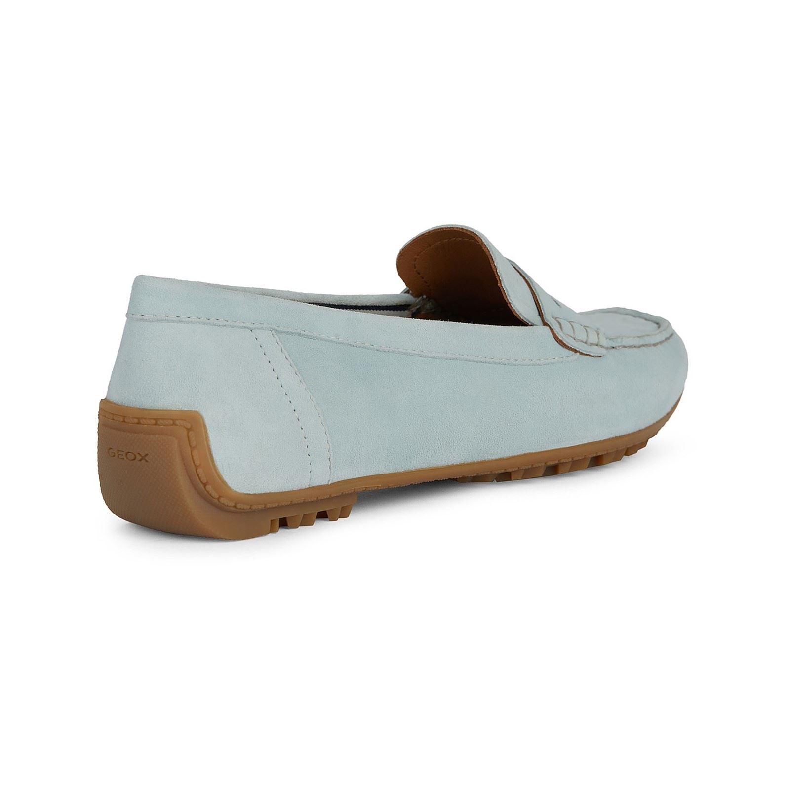 Geox D Kosmopolis Wildleder Damen Hellblaue Mokassinschuhe