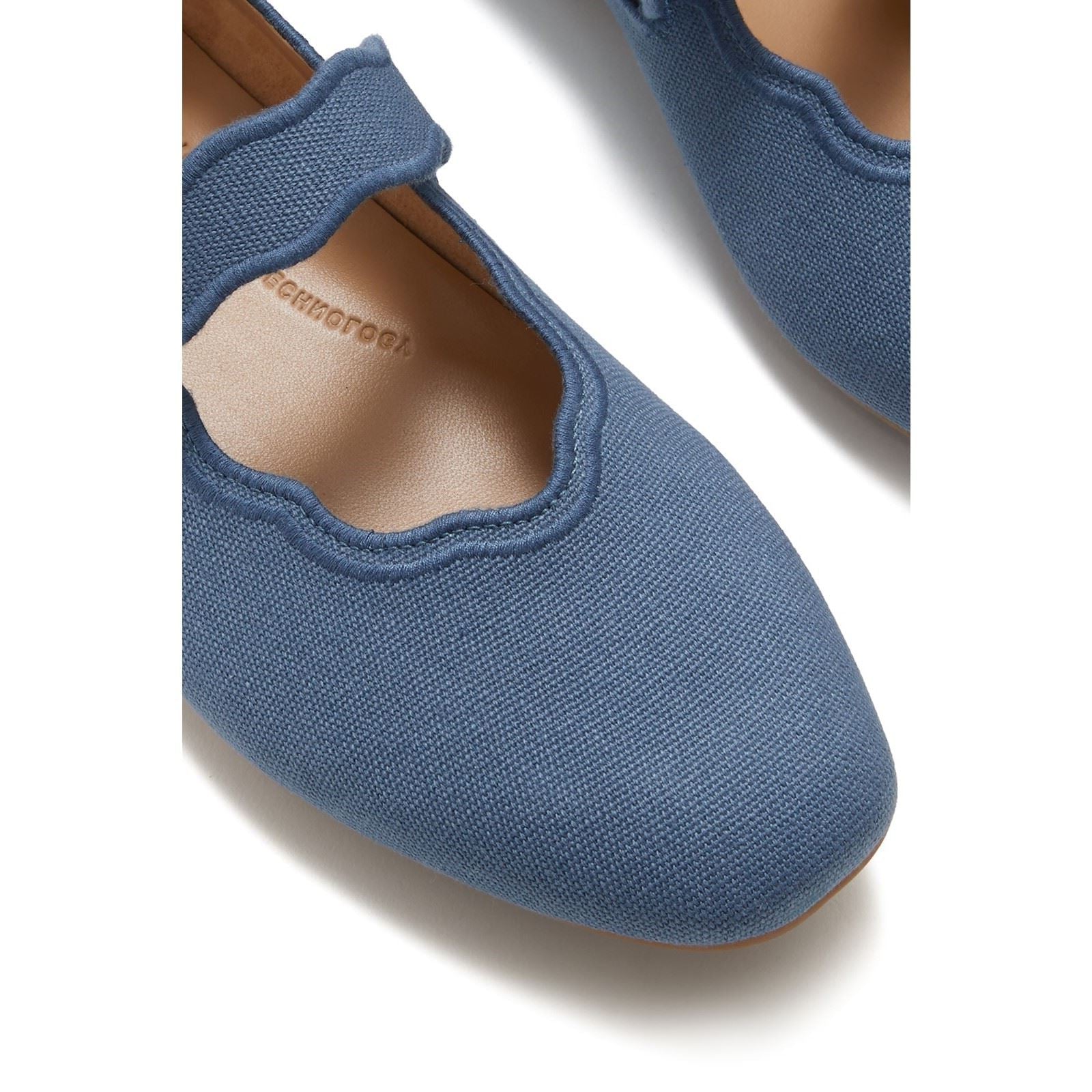 Fitflop Delicato Wave-Edge Polyester Damen Schuhe In Kosmischem Blau