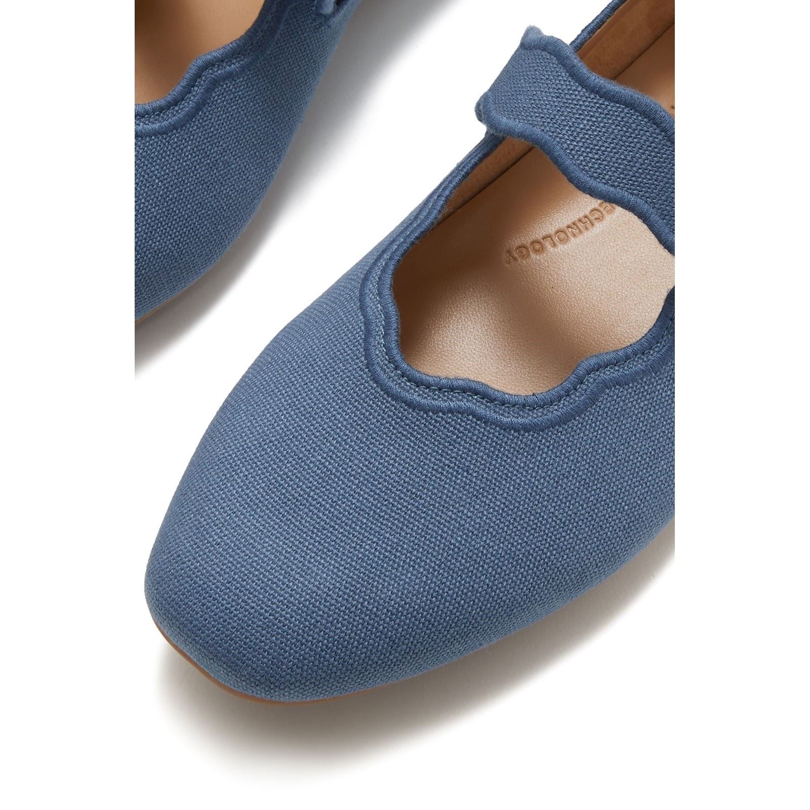 Fitflop Delicato Wave-Edge Polyester Damen Schuhe In Kosmischem Blau