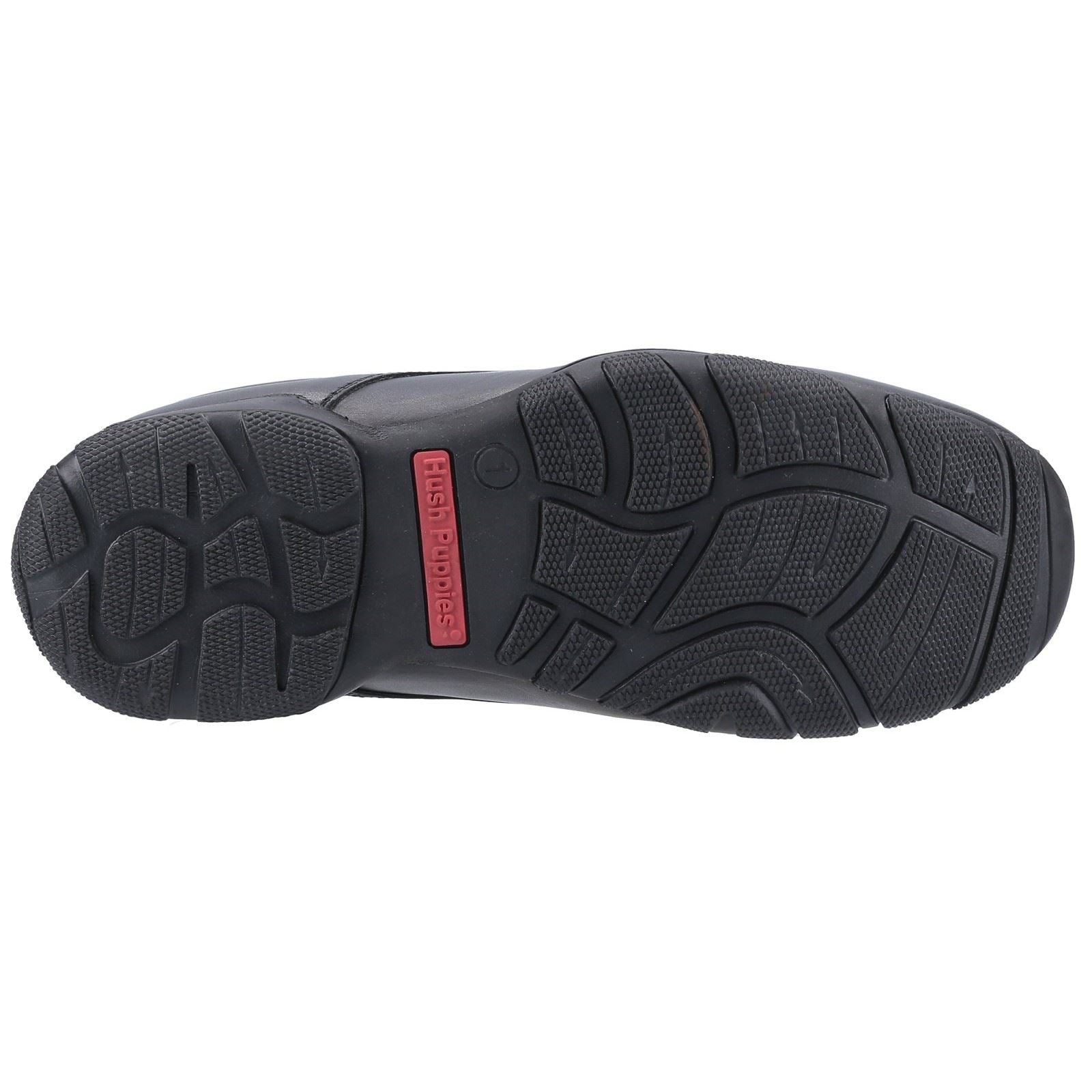 Hush Puppies Elijah Senior Lederslipper In Schwarz Für Jungen