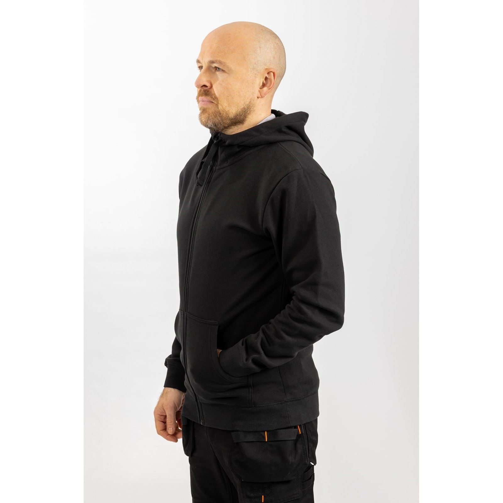 Helly Hansen Workwear Manchester Zip Baumwolle Herren Schwarzes Kapuzensweatshirt
