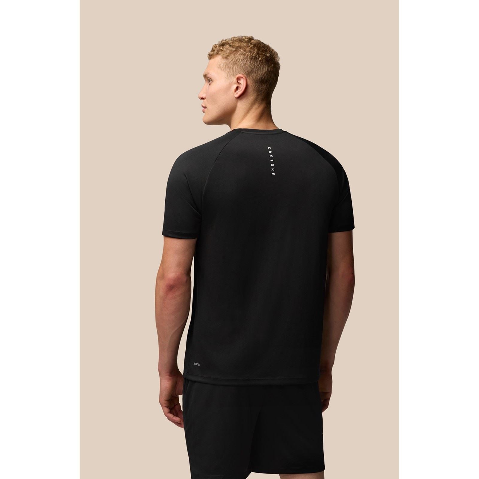 Castore Adapt Training T-Shirt Polyester Herren Schwarze Farbe Sport-T-Shirts