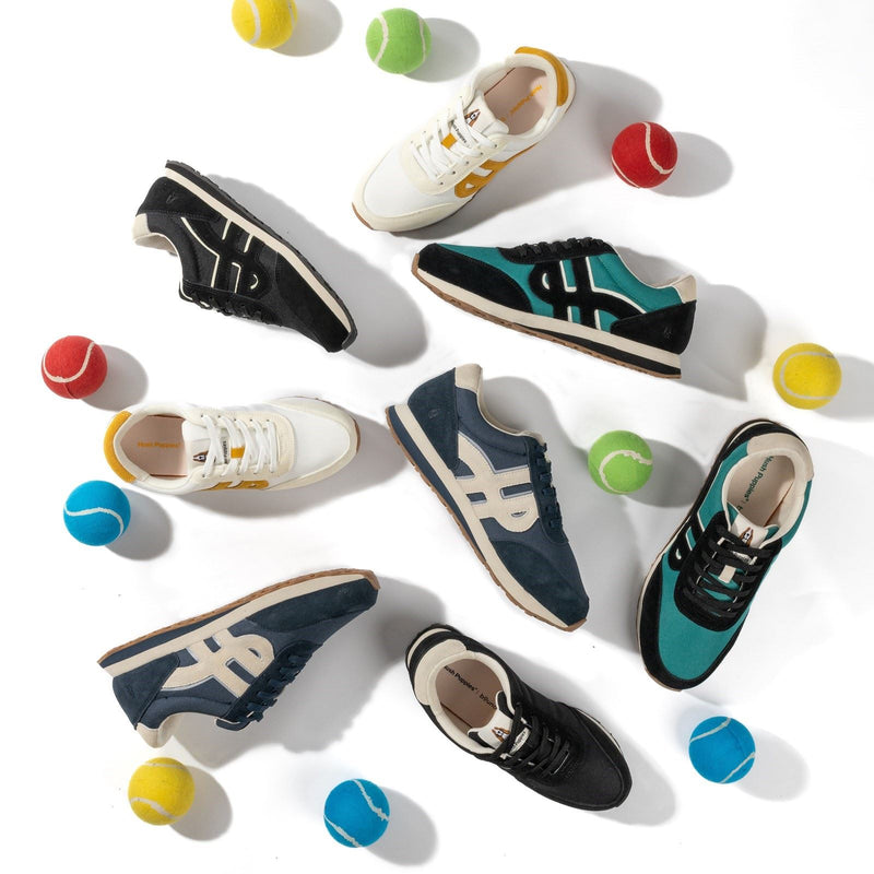 Hush Puppies Seventy8 Herren Sneaker Aus Grünem Leder