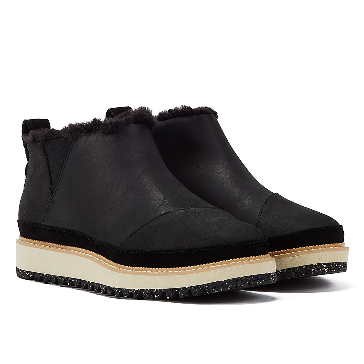 TOMS Marlo Damenstiefel Aus Schwarzem Geöltem Nubukleder