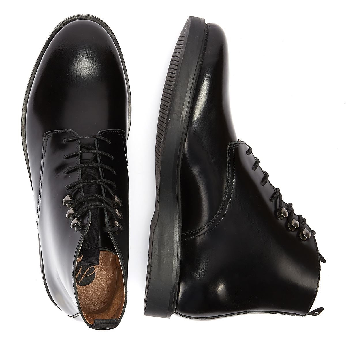 H By Hudson Battle Hi Shine Herrenstiefel Schwarz