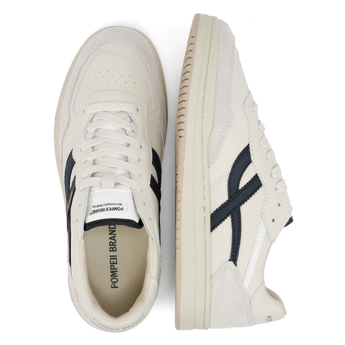 Pompeii Elan Leder Herren Weiße Sneakers