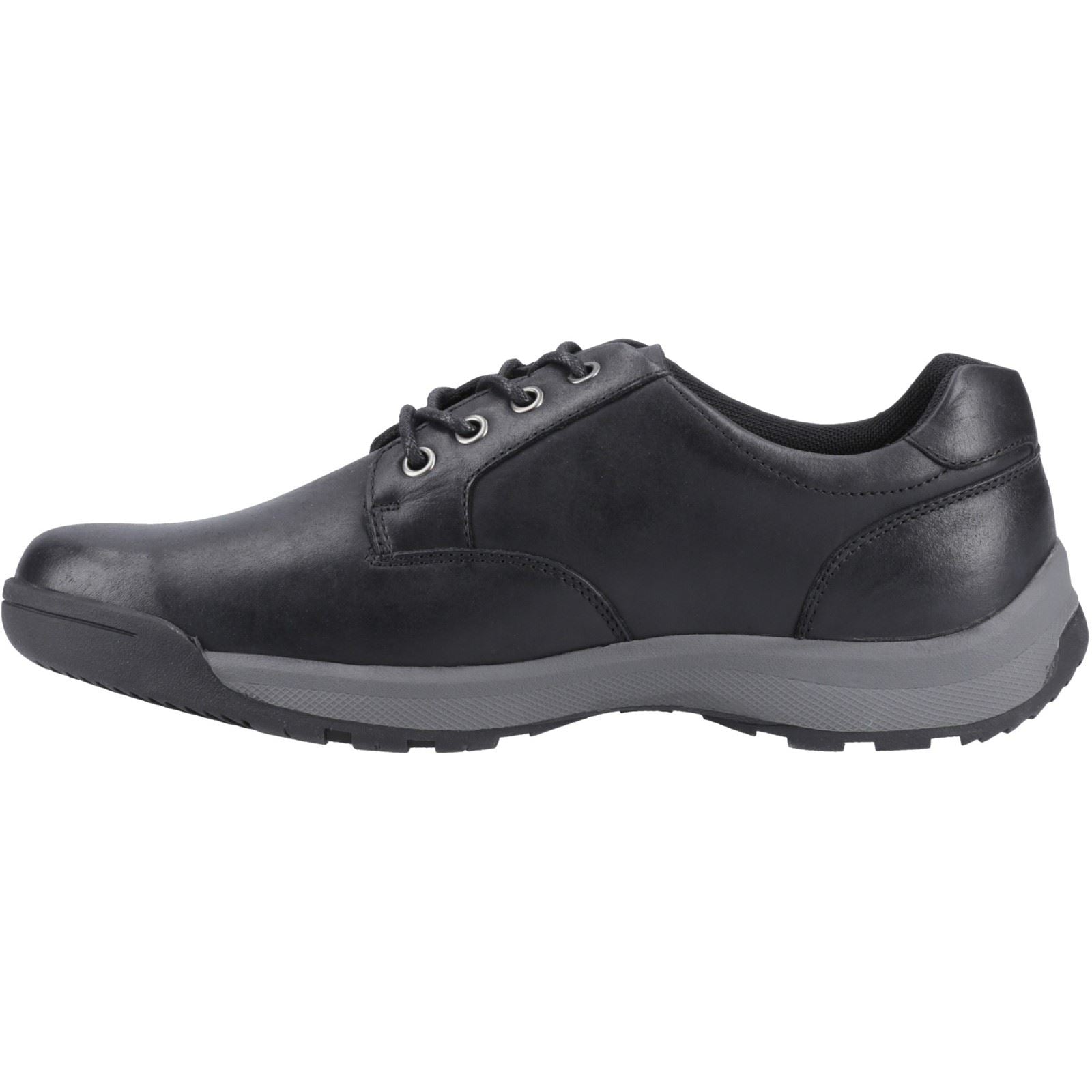Hush Puppies Vinson Herrenschuhe aus schwarzem Leder mit Schnürung