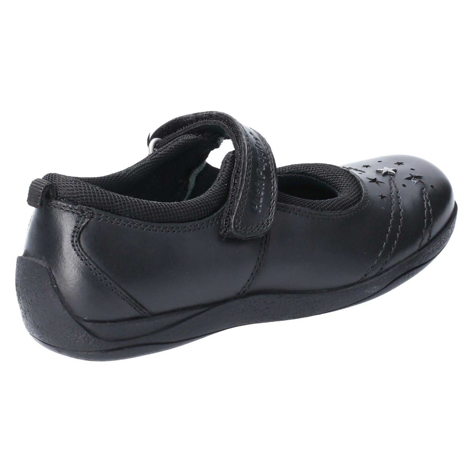 Hush Puppies Amber Senior Mädchenschuhe Aus Schwarzem Leder