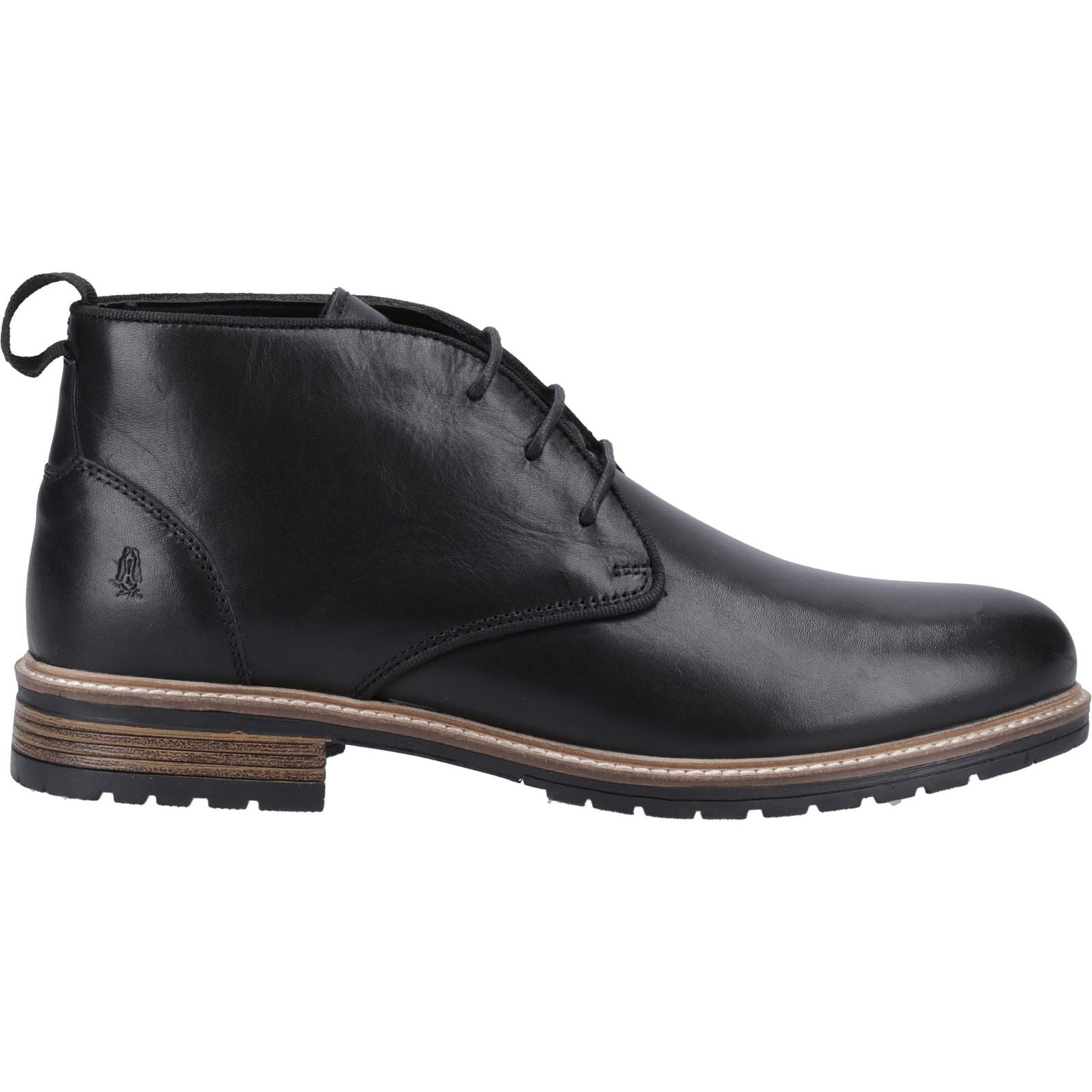 Hush Puppies Ricky Herren Schwarze Farbe Leder Knöchelstiefel