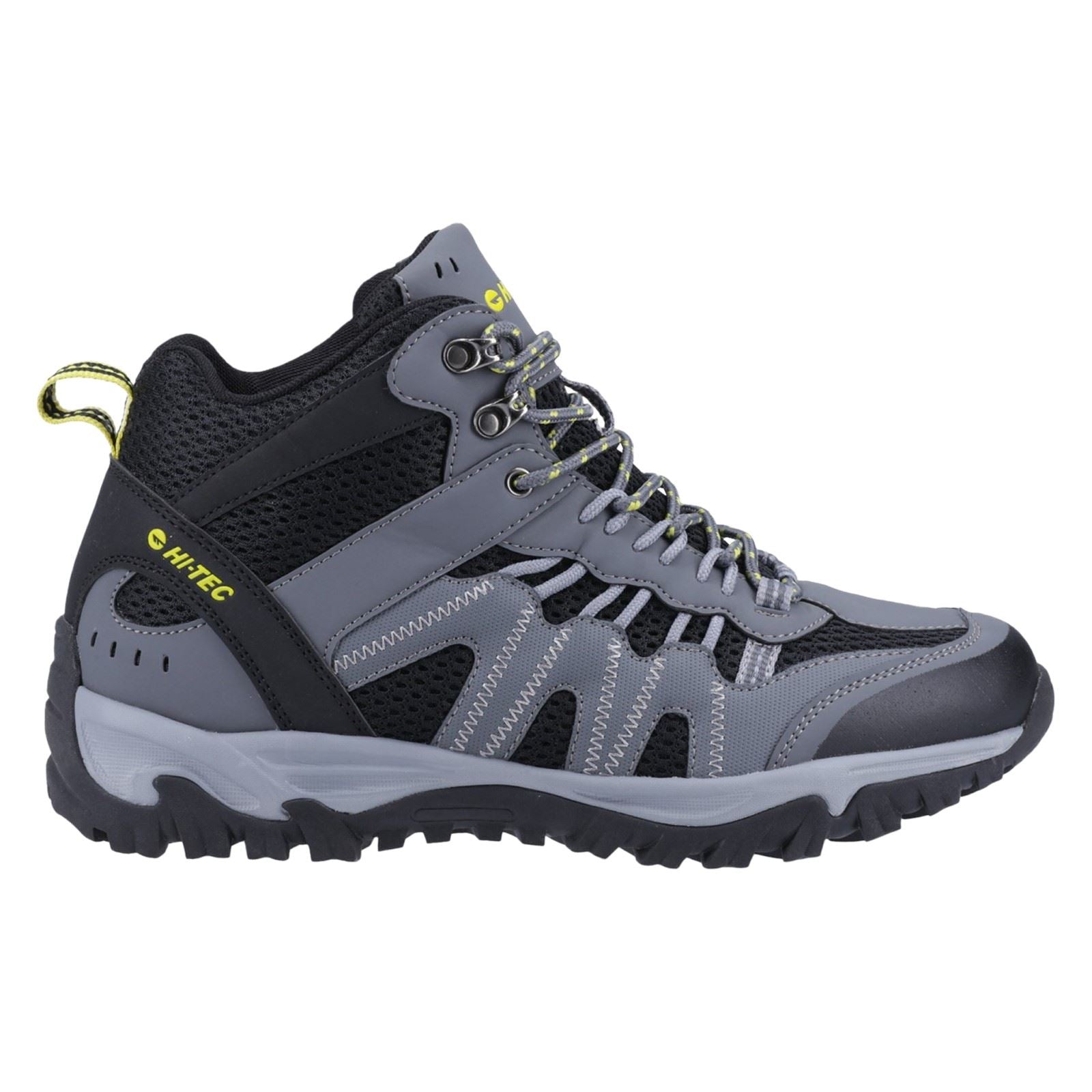 Hi-Tec Jaguar Mid Polyester Herren Wanderstiefel In Graphit/Schwarz/Citron
