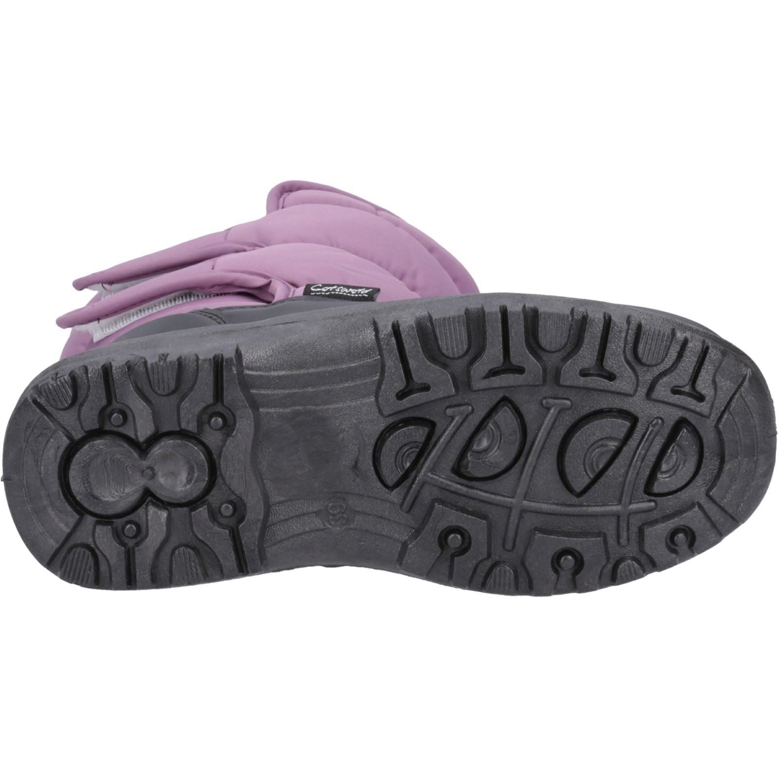 Cotswold Welland Damen Textil Winterstiefel in Lila halbhoch