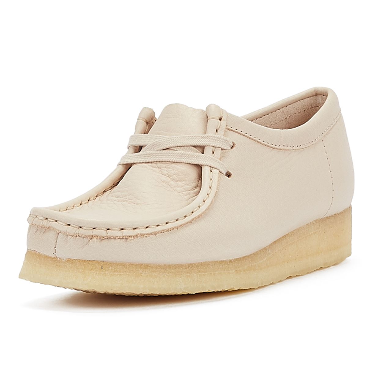 Clarks Originals Wallabee Damen Beige Lederschuhe