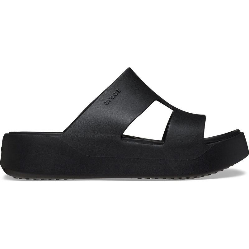 Crocs Getaway Platform H-Strap Thermoplastische Damen Pantoletten In Schwarz