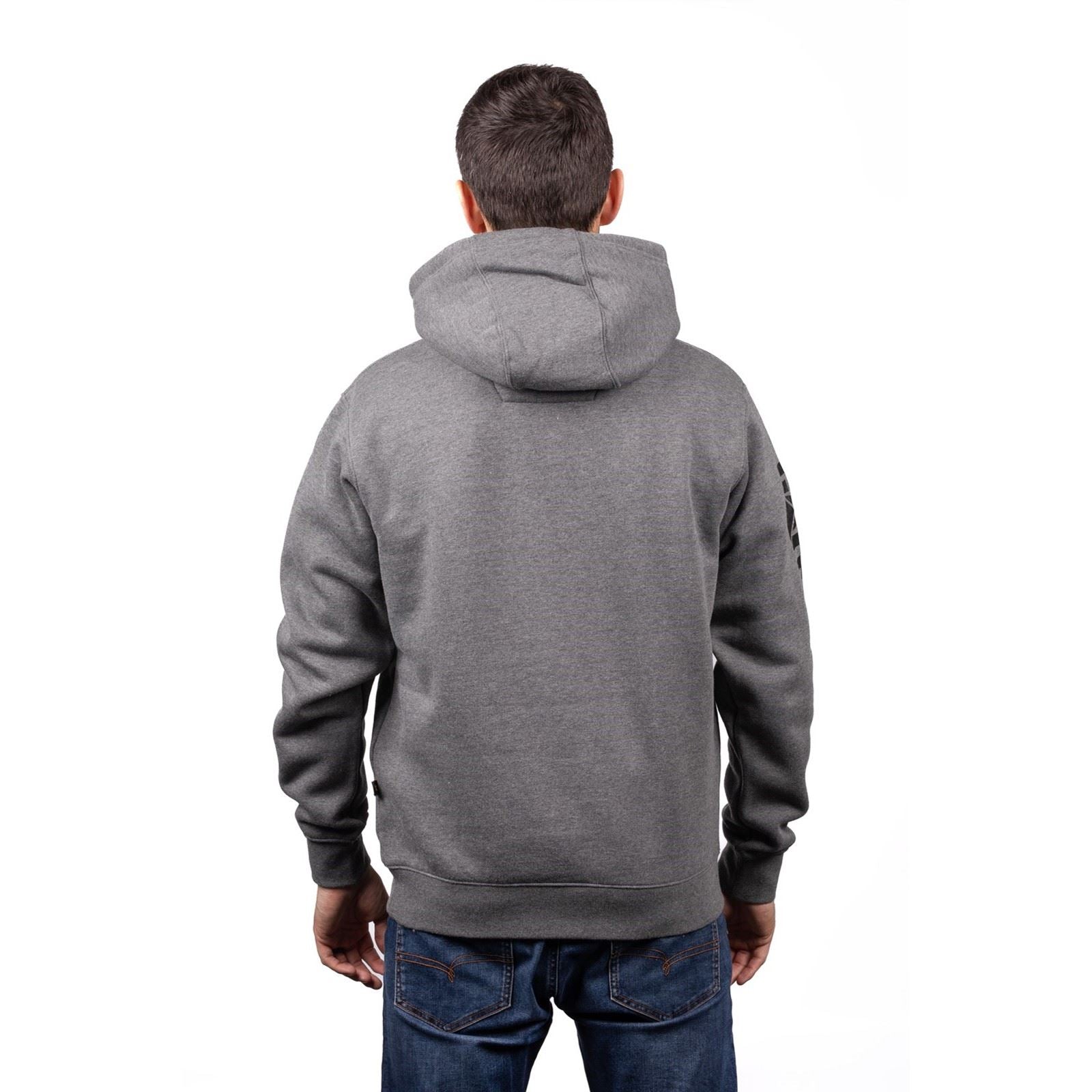 Caterpillar Trademark Banner Baumwoll Herren Graues Kapuzensweatshirt
