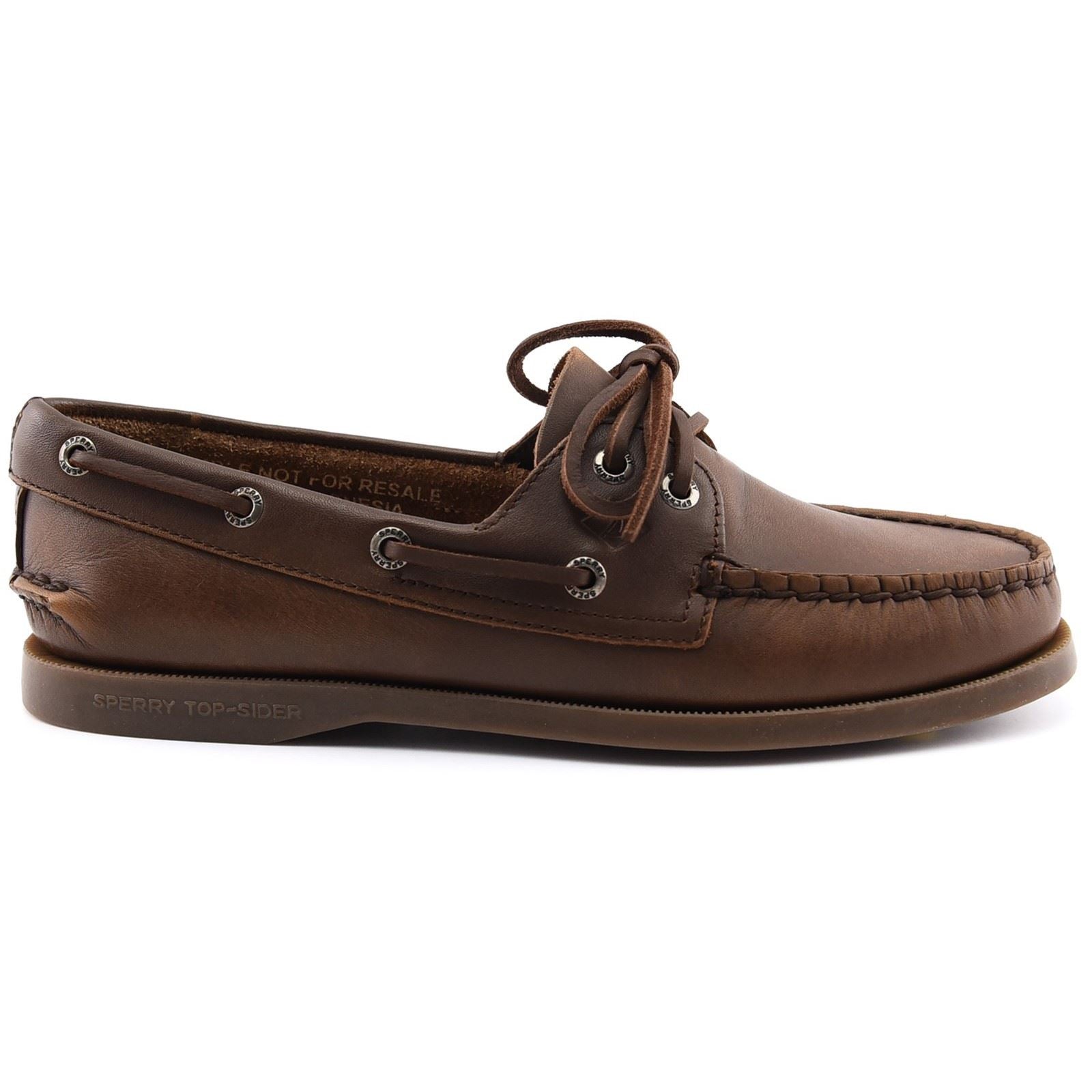 Sperry Authentic 2 Eye Boat Leder Damen Mittelbraune Bootsschuhe