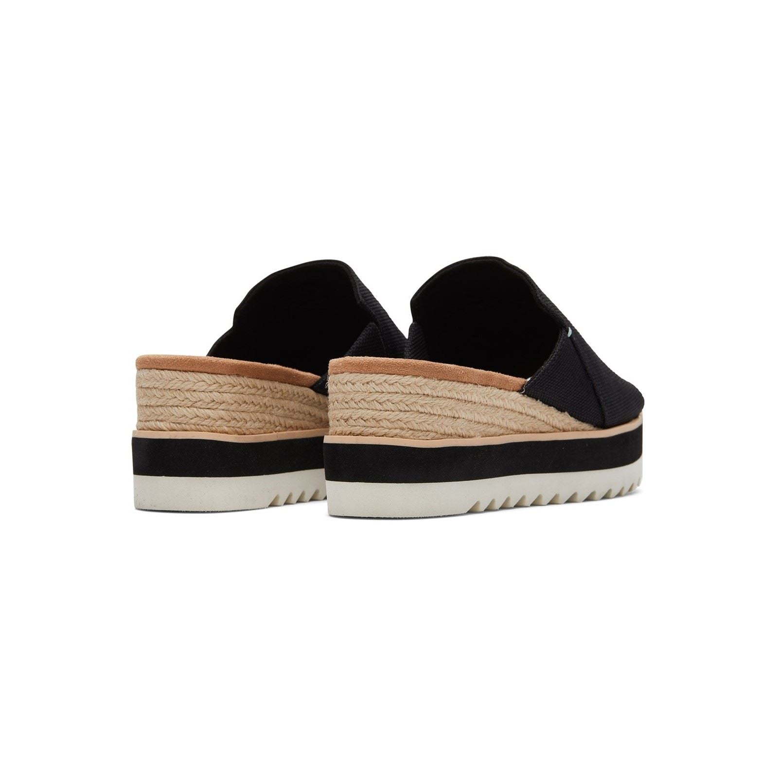 TOMS Diana Mule Synthetik Damen Schwarze Keilabsätze