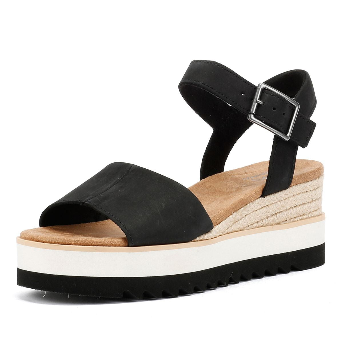 TOMS Diana Damen Keilabsatzschuhe Aus Schwarzem Leder