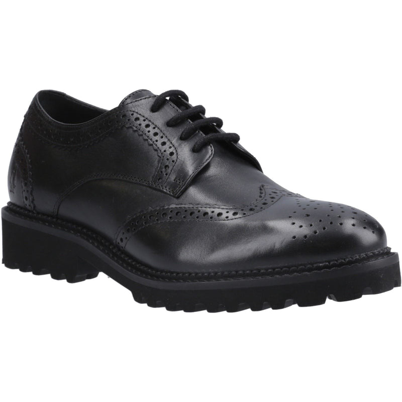 Hush Puppies Gabi Lace Up Mädchen Brogues Aus Schwarzem Leder