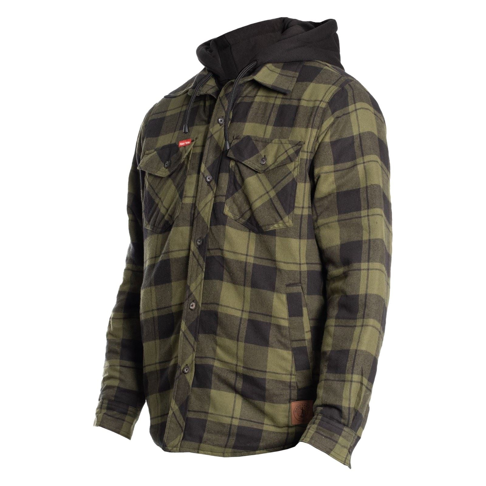 Hard Yakka Quilted Flannel Shacket Herren Grün Hemdjacke
