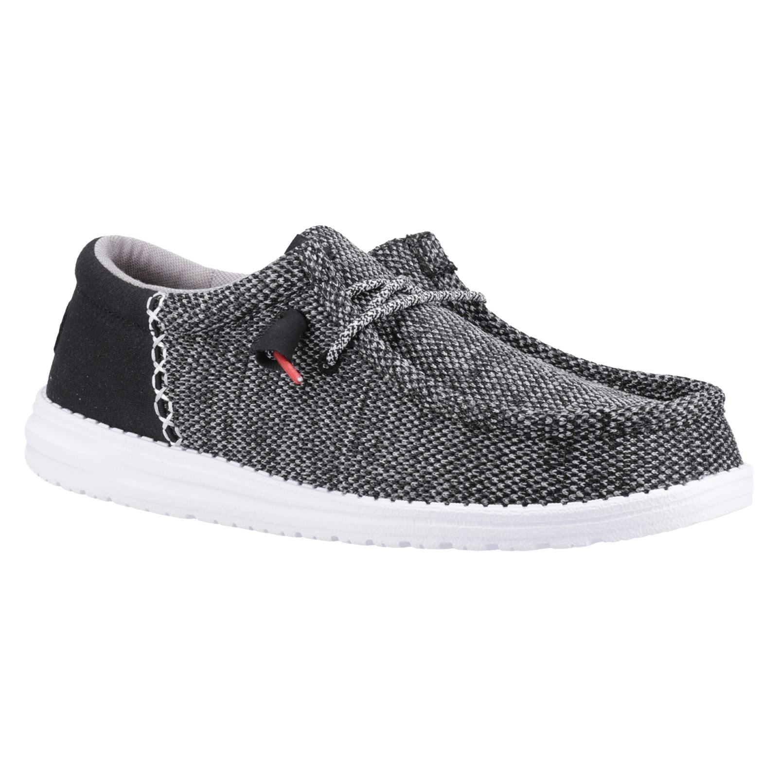 HEYDUDE Wally Funk Open Mesh Herren Bootsschuhe In Schwarz/Weiß