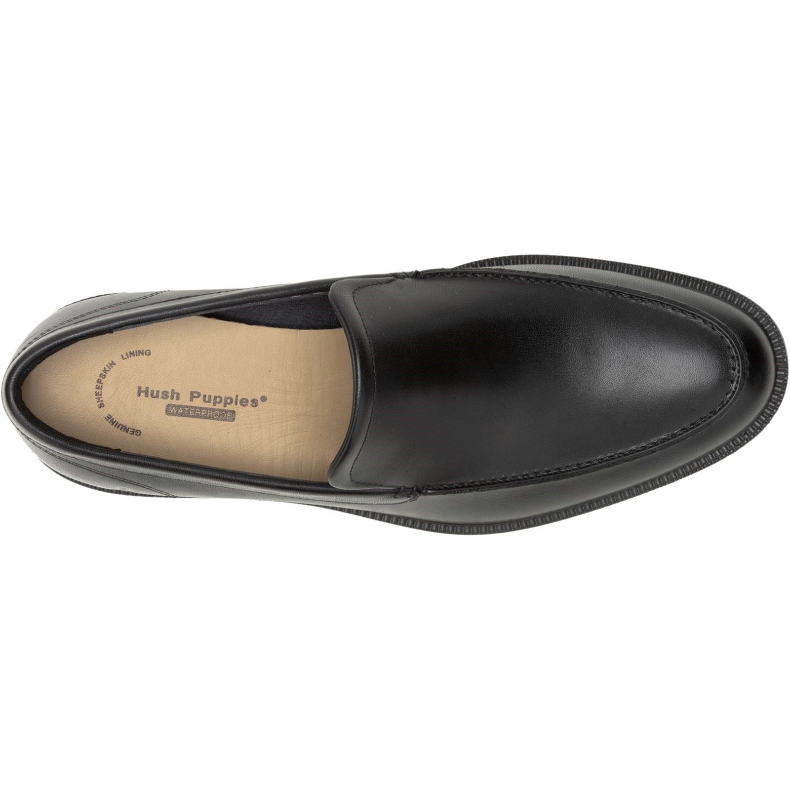 Hush Puppies Banker Herrenschuhe Aus Schwarzem Leder Mit Schnürung
