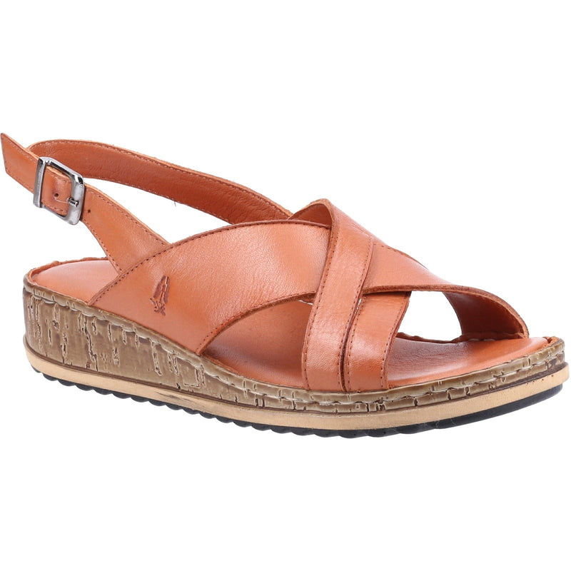 Hush Puppies Elena Damen Keilsandalen Aus Braunem Leder