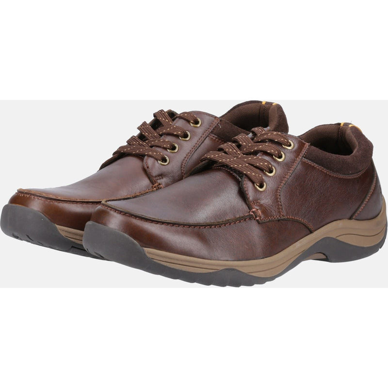 Hush Puppies Derek Herren Kaffeebraune Lederschnürschuhe