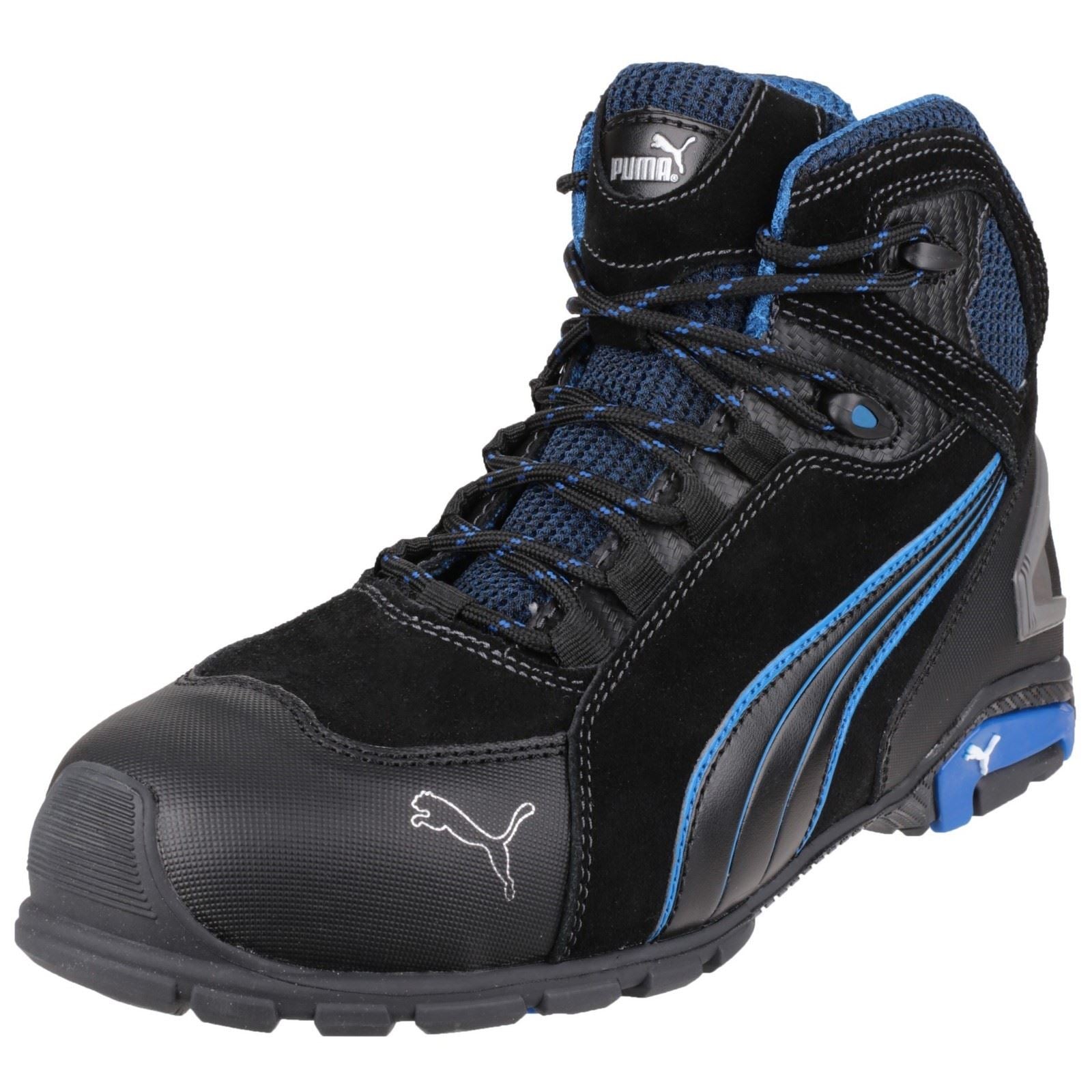 Puma Safety Rio Mid Leder Schwarze Sicherheitsstiefel