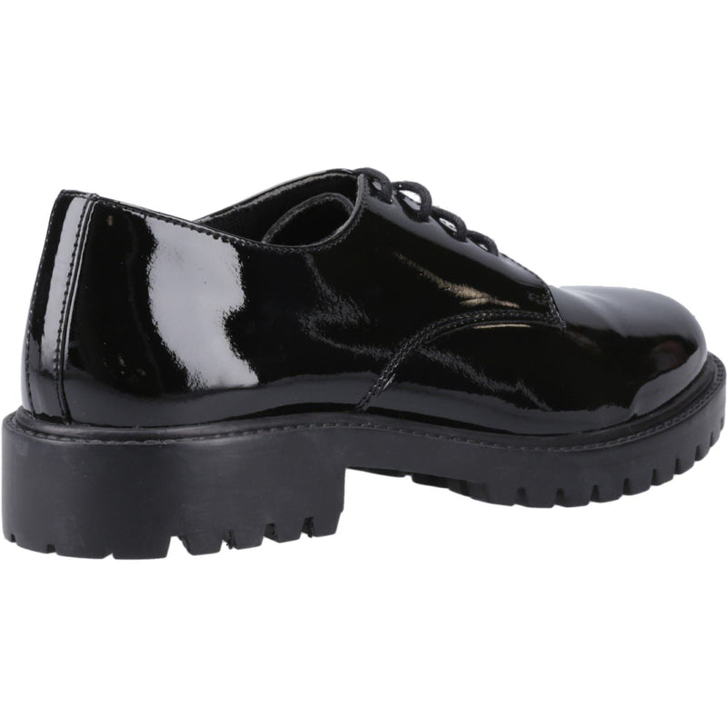 Hush Puppies Aubrey Mädchenschwarze Derby Schuhe Aus Leder