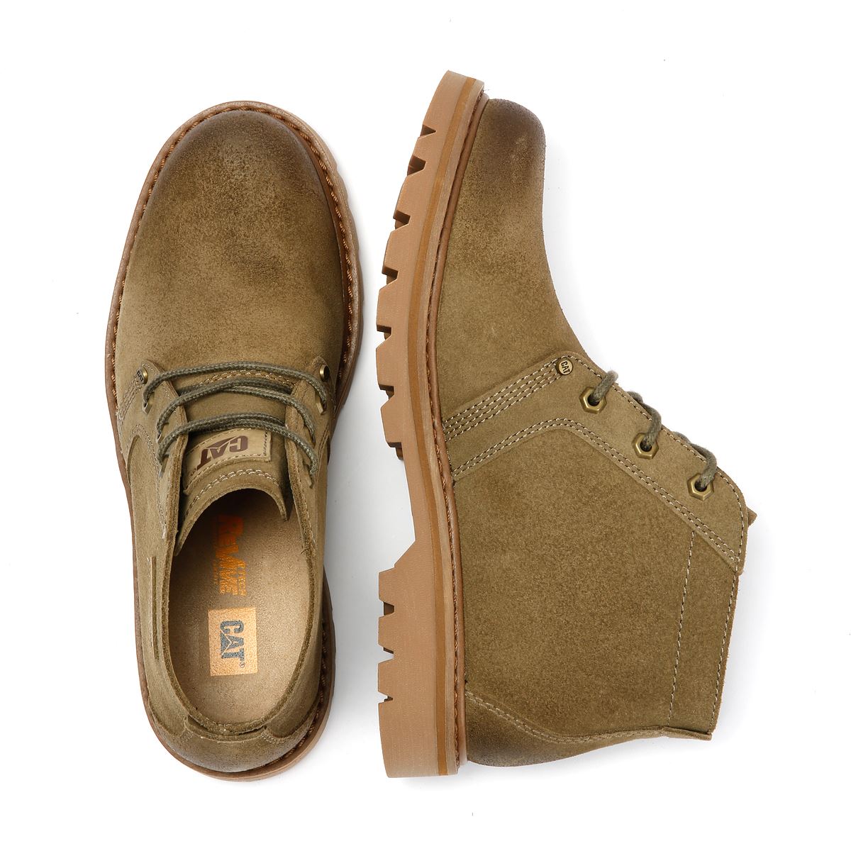 Caterpillar Grader Chukka Wildleder Herren Braune Stiefel