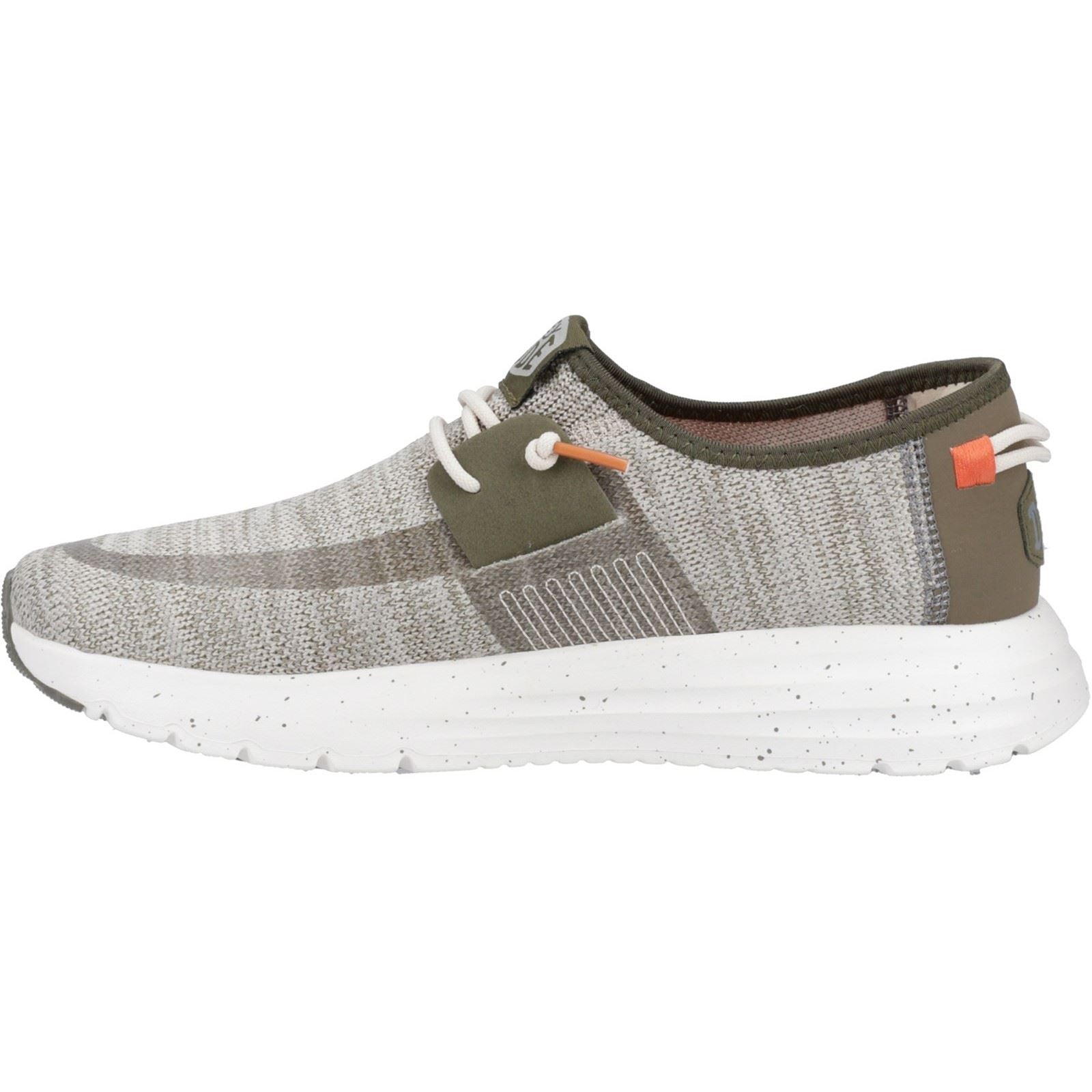 HEYDUDE Sirocco Sport Mode Herren Sneaker In Grün/Staubiges Olivgrün/Orange