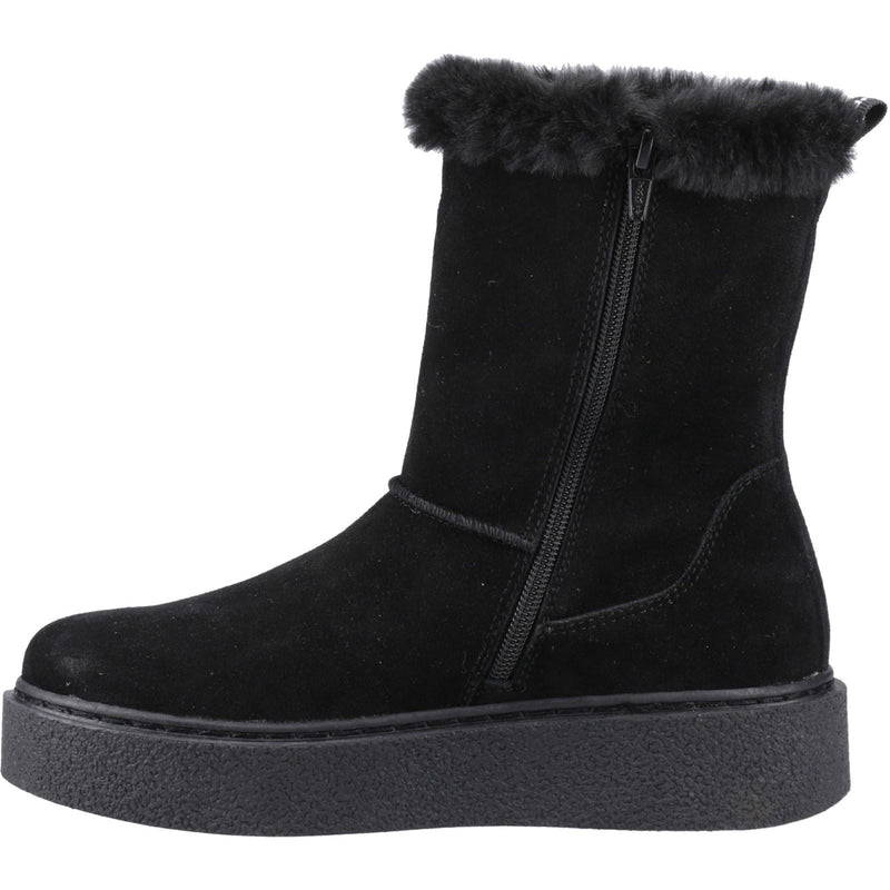 Hush Puppies Becca Mid Damen Stiefel aus Wildleder in Schwarz