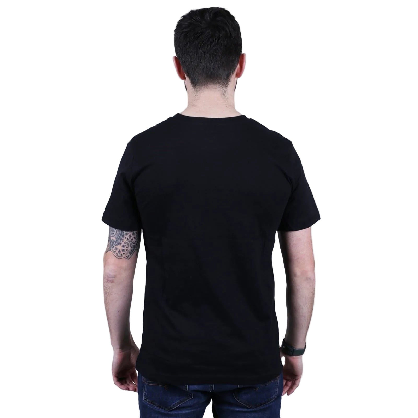 Caterpillar Heavy Duty Baumwoll Männer Schwarze Farbe Kurzarm-T-Shirts