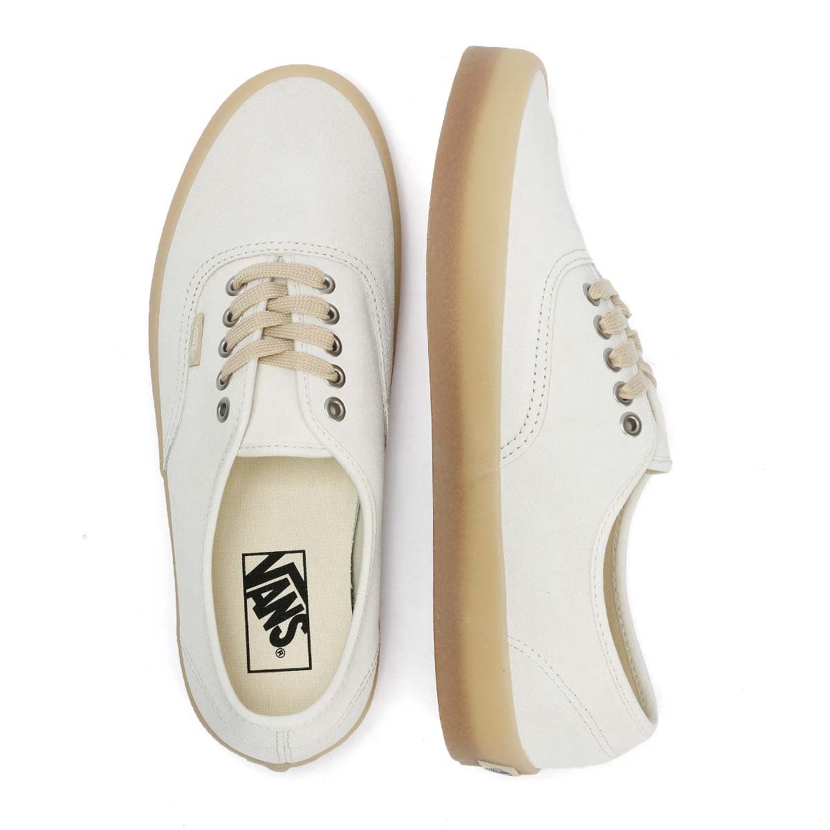 Vans Authentic Crepe Leder Herren Weiße Sneakers