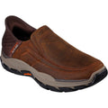 Skechers Respected Elgin Herren Mokassins Aus Dunkelbraunem Leder