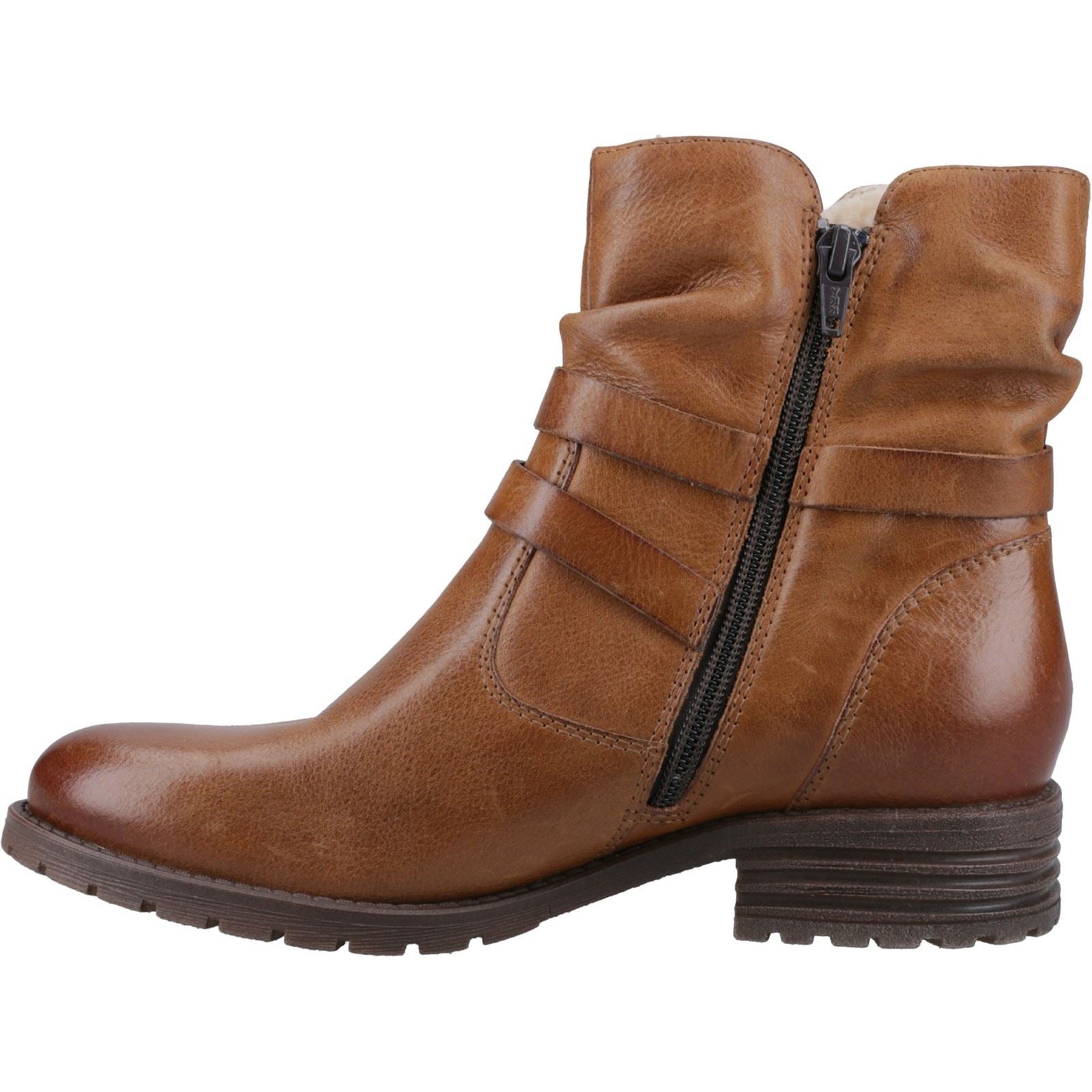 Hush Puppies Piper Leder Damen Tan Stiefel