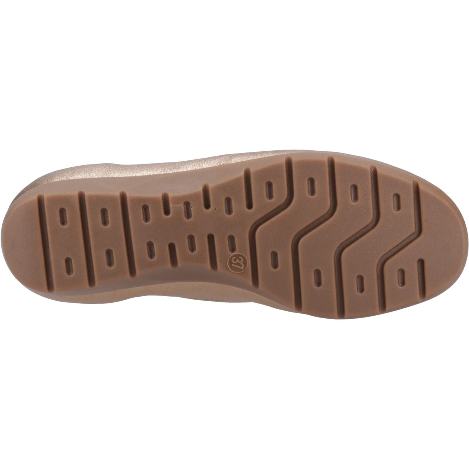 Hush Puppies Skylar Leder Damen Gold Flats