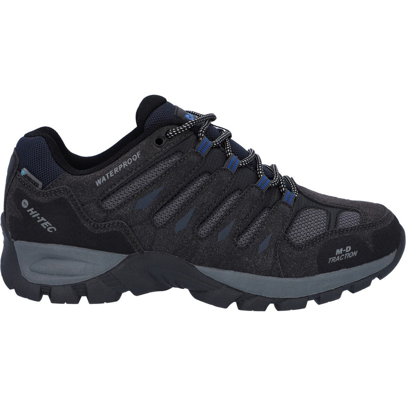 Hi-Tec Corzo Low Pu Wildleder Herren Wanderschuhe In Anthrazit/Nautikblau
