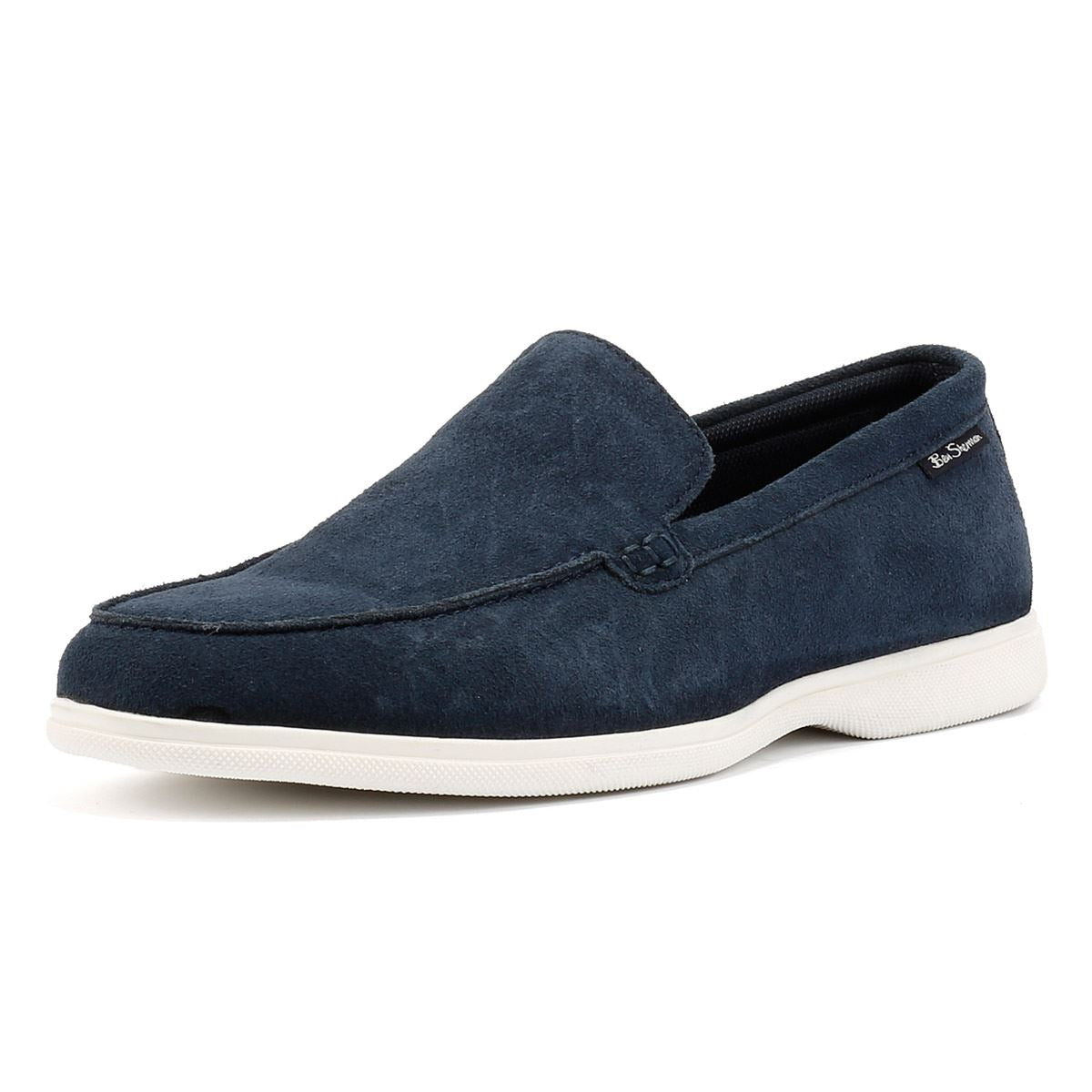 Ben Sherman Amarillo Herren Wildleder Mokassins In Blau