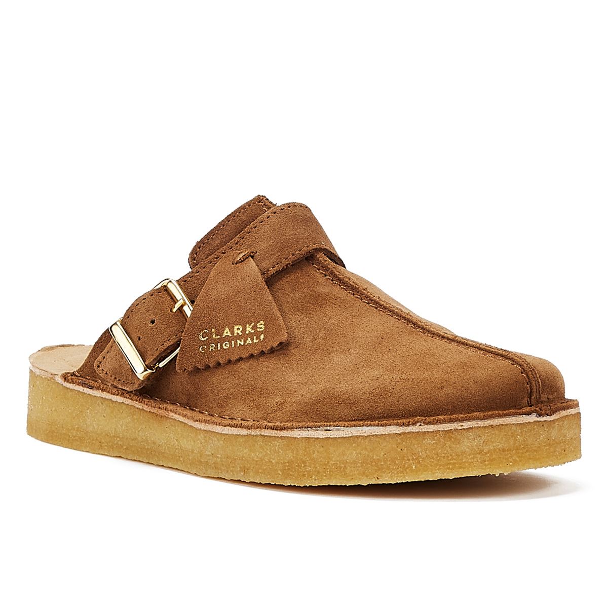 Clarks Trek Mule Wildleder Herren Braun Sandalen