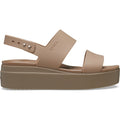 Crocs Brooklyn Low Wedge Damen Sandalen Aus Thermoplastischem Material In Latte/Pilz Farben