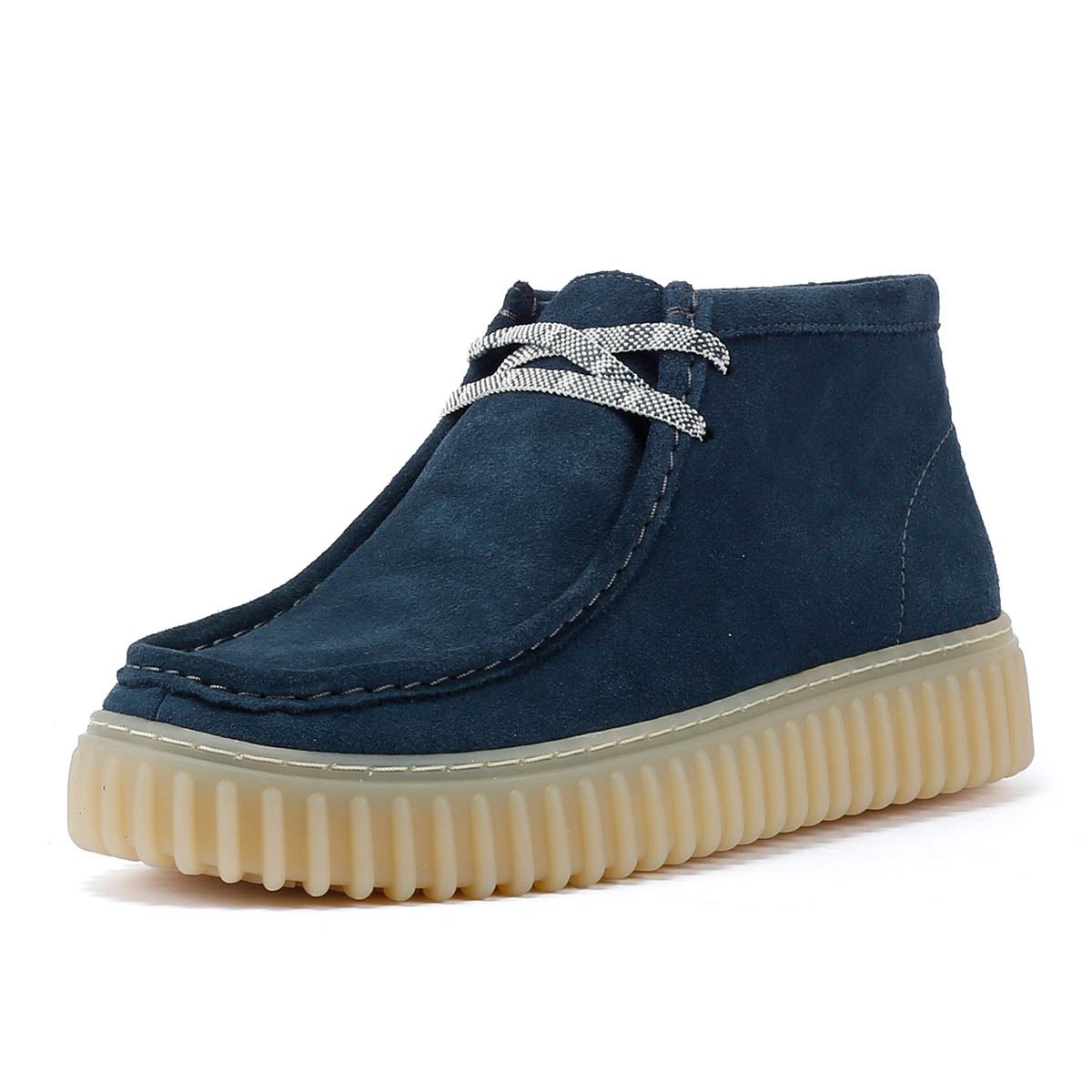 Clarks Main Torhill Hi Wildleder Herren Stiefel In Blau