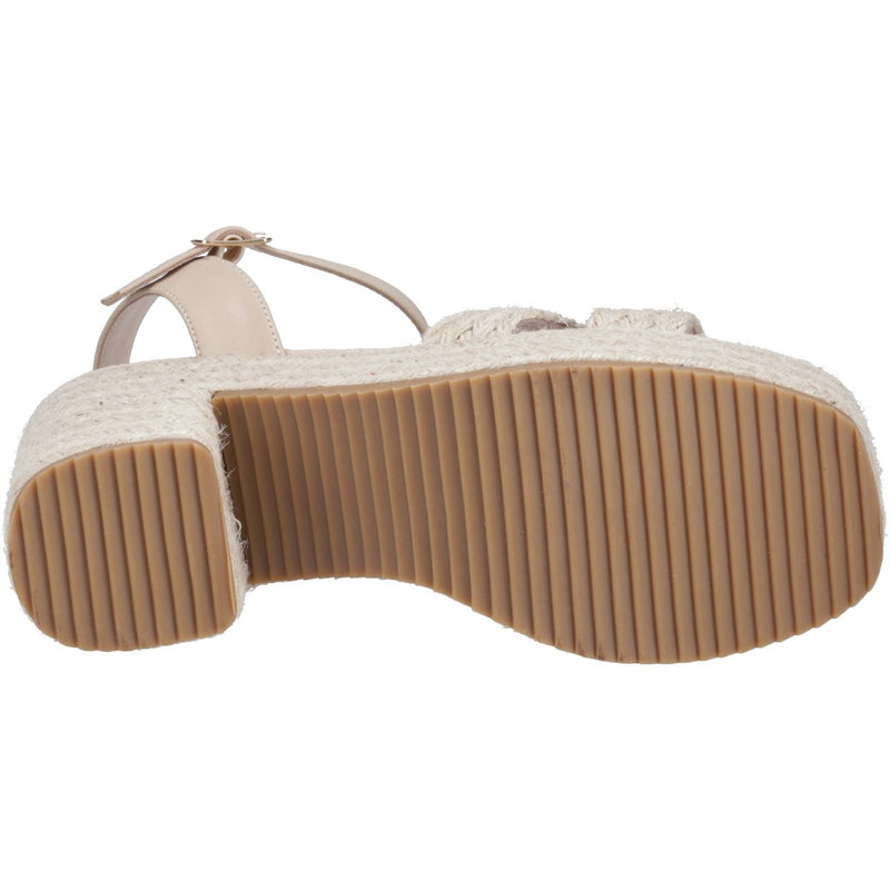 Hush Puppies Jamelia Espadrille Heel Damen Textil Sandalen In Nude